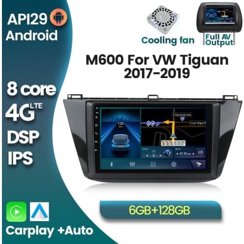2DIN Android 10.0 DSP Car Radio Multimidia player For VW Volkswagen Tiguan L 2017 2018 2019 GPS navigation Audio carplay BT