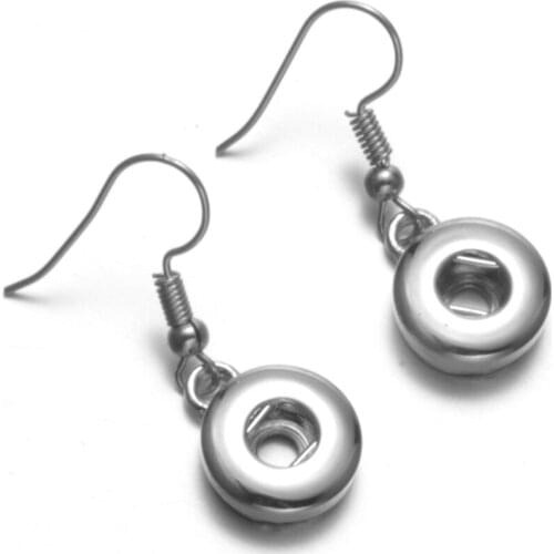 Basic Charms Earrings For Interchangeable 12mm Snap Button Snap Jewelry Drop Snap Earrings ES0243