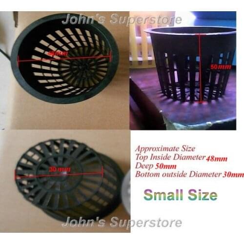 Free Shipping 100Pcs Deep 50mm Fixed Net Planting Pot Basket Hydroponic Plants Grow Systems Flowers Fitted Fixtures Light