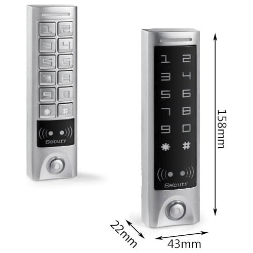 Free Shipping Smart New Arrival Waterproof With Keypad 13.56MHz MF Card Reader Smart Card Single Access Control System M08B/T