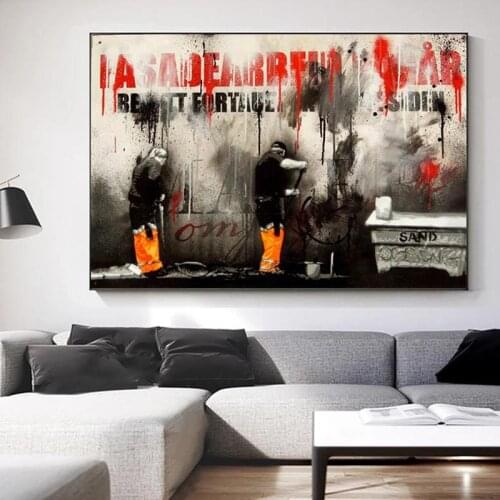 Banksy Graffiti Art Canvas Paintings Doodle on the wall Street Art Posters and Prints Wall Pictures Home Decor