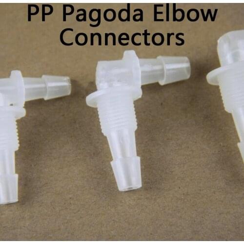 PP Pagoda Elbow Connectors Hex Nut Aquarium Fish Tank Air Pump Fittings Hose Joints