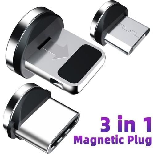 Magnetic Cable Plug Socket Micro USB Type C Magnetic Charging Cable Adapter USB C Microusb Magnet Connector Mobile Phone Plugs