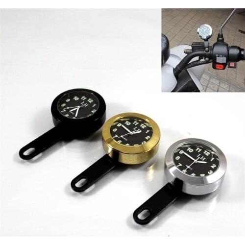 Metal black gold silver motorbike decal unviersal retro moto clocks for honda suzuki yamaha harley watch motorcycle clock