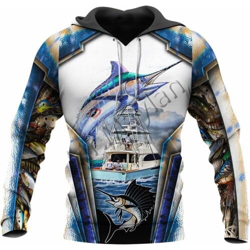 Fashion Animal Shark Yachting Posters Angling Art / Fine America Men Women Leisure Sportswear 3D Print Hoodies / Zipper / S-236