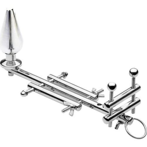 Stainless Steel Male Multifunctional Chastity Belt with Anal Plug Penis Ring Stretching Testicular Scrotum Lock bdsm Adult Game