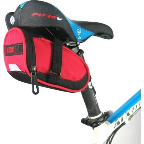 Mountain Bike Tool Kit Storge Saddle Reflective Zipper Bag Folding Bicycle Travel Outdoor Seat Rear Bags Cycling Accessories