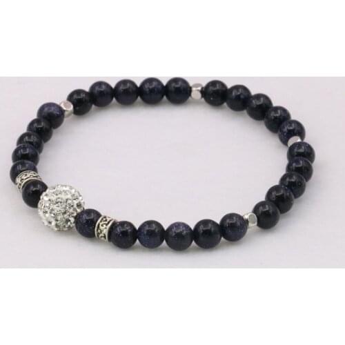 New 6 Color Bohemia Women Yoga Energy Jewelry Gift Natural Stone Jades Beads Bracelet Bangle Elastic Rope Chain 7.5inch Y1032