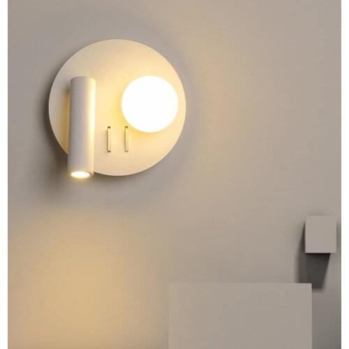 New LED Modern Wall Lamp&Spotlight Nordic Lighting Fixture Sconces Living Reading Bedside Kitchen Indoor Home White Decor Light
