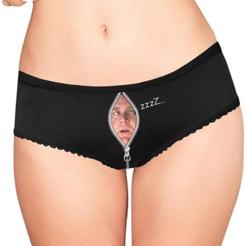 Personalized photo husbands head wedding funny wifes briefs, Custom boyfriends Face Christamas girlfriend sexy Underwears