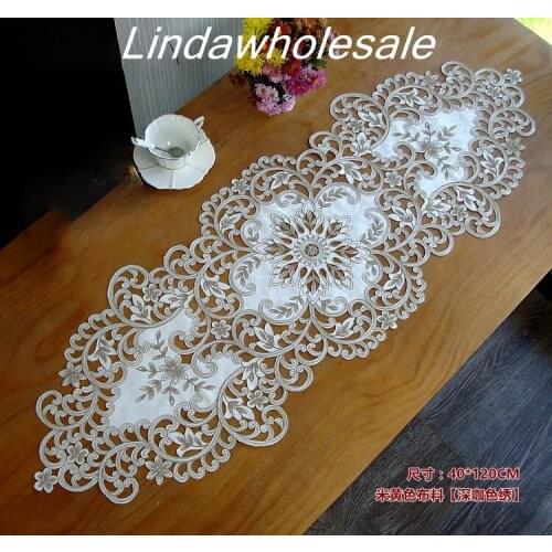 Table flag European-style Embroidery Fabric Hollow Tea Table cloth,Embroidery tablecloth