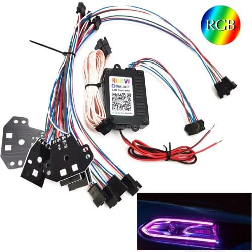 RGBW LED Halo DRL Board Headlight Bluetooth APP Control For Dodge Charger 2015-2019