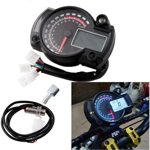 Motorcycle Meter LED digita Indicator light Tachometer Odometer Speedometer Oil Meter Multifunction 15000rpm Modern Universal
