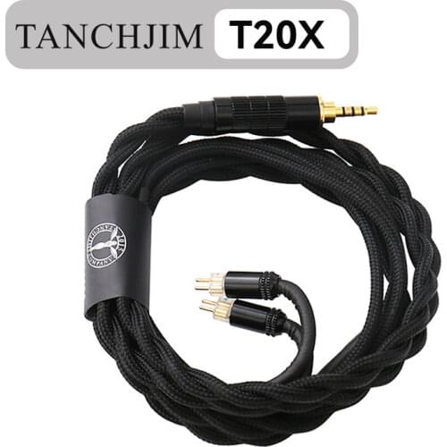 TANCHJIM Oxygen Earphone Upgrade Line 0.78mm Pin 2.5mm/3.5mm/4.4mm 5N Single Crystal Copper Upgrade Cable