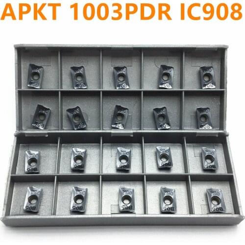 HM90 APKT 1003PDR IC908 turning tool carbide insert APKT1003 lathe tool CVD + PVD turning tool milling cutter