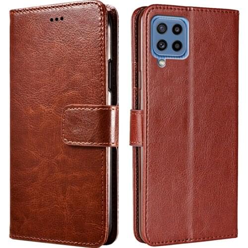 Vintage Leather Cover For Samsung Galaxy M32 SM-M325F/DS Case Wallet For Capinha De Celular Samsung A02 A22 A32 A52 A72 M12 Capa