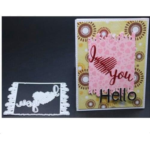 YINISE Metal Cutting Dies For Scrapbooking Stencils Love Music Frame DIY Paper Album Cards Making Embossing Folders Diee Cuts