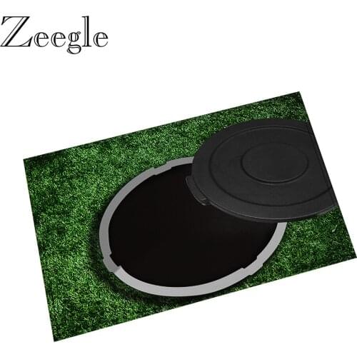 Zeegle Funny Floor Mat Doormat Washable Indoor Mat Hallway Carpet Anti-slip Bathroom Rug Kitchen Carpet Absorbent Bedroom Rug