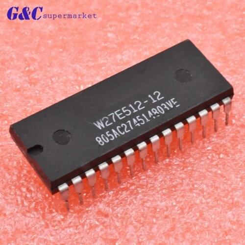 1/5PCS W27E512-12 DIP-28 W27E512-12A W27E512 EEPROM IC diy electronics