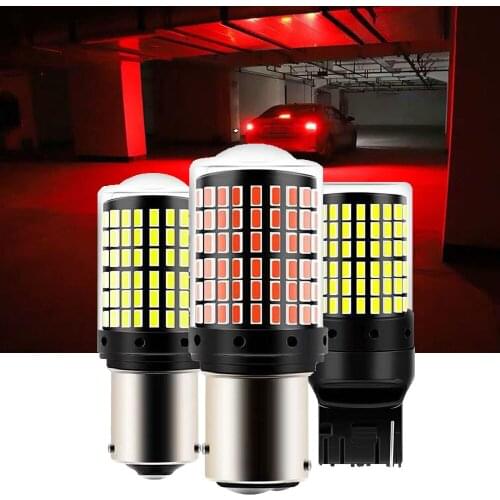 1Pcs 1156 BA15S P21w Led Canbus 7440 T20 BAY15D 1157 Brake Reverse led lamp Turn Signal Lights For Car Interior Red White 12v