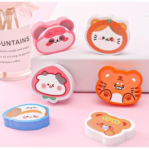 1Pc Cute Animals Shape Rubber Eraser for Student Learning Stationery Creative Novelty Erasers Classroom Rewards and Party Favors