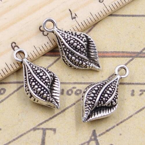 10pcs Charms Conch Shell 22x11x7mm Antique Silver Color Pendants Making DIY Handmade Jewelry Factory Wholesale