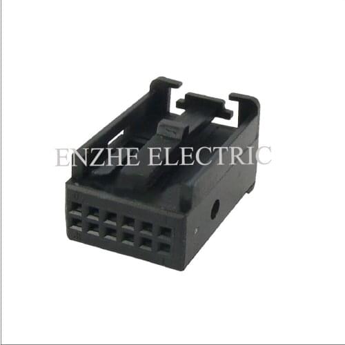 200PCS auto female cable connector car wire Terminal 12 pin connector Plug oxygen sensor wiring harness plug black