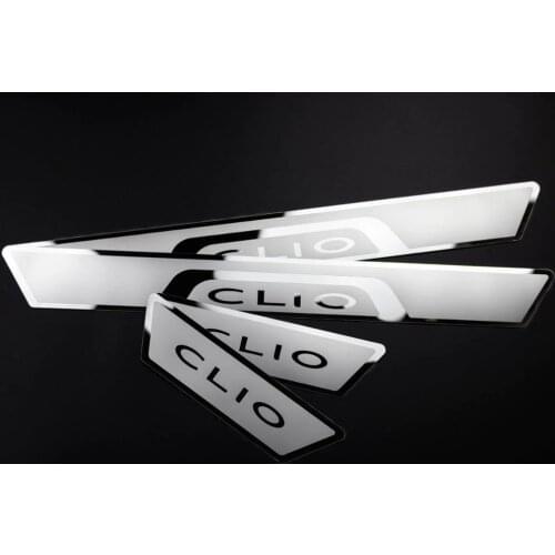 4pcs Car Accessories Stainless Steel Door Sill Scuff Plates for New Renault CLIO 2019-2020