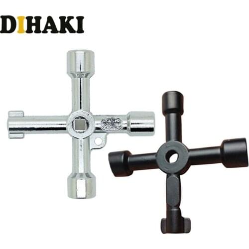 4 in 1 Multifunction Cross Key Mini Universal Cross Key Alloy Cross Switch Wrench for electric doors and windows hand tools