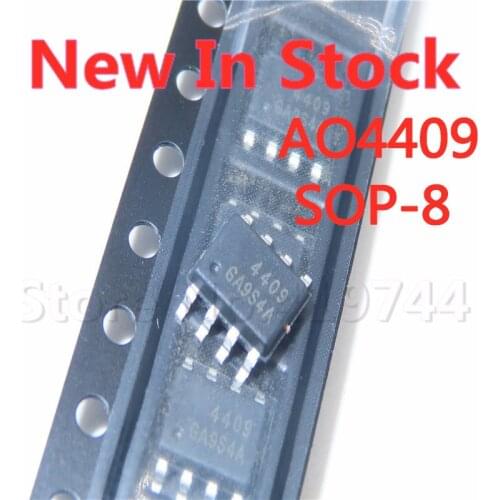 5PCS/LOT AO4409 SOP-8 4409 AO4409L SOP8 30V15A MOS tube P channel In Stock new original