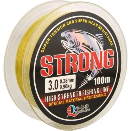8-46LB 100M Nylon Fishing Line Super Strong 0.40-0.5mm Monofilament Nylon Line Good for Boat Fishing Sea Fishing
