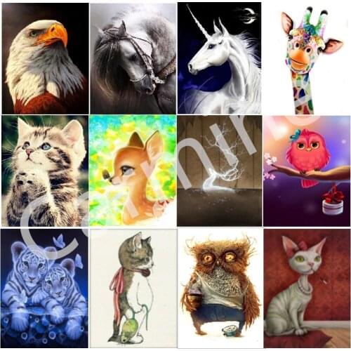 DIY 5D Diamond Painting Animal Cross Stitch Embroidery Mosaic Art Picture Full Round&Square Drill Home Decoration New Year Gift