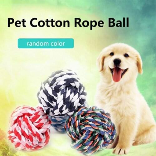 Candy Colors Pure Cotton Rope Ball Dogs Toys Multiple Color Combination Molar Teeth Bite Scratch for Cat Training Pet Supplies