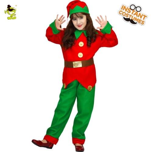 Hot Sale Santa Claus Kids Children Uniform Christmas Costumes Santa for Kids Girl Santa Xmas Costume 4T 7T 10T