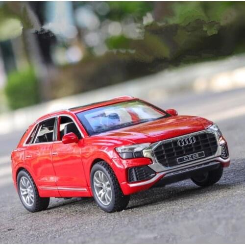 Hot sale 1:32 alloy pull back Q8 car model,childrens car is intact,6 door simulation sound and light,free shipping
