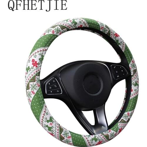 37-38cm Linen Steering Wheel Summer Set Christmas Gift Car Steering Wheel All Season Accessories
