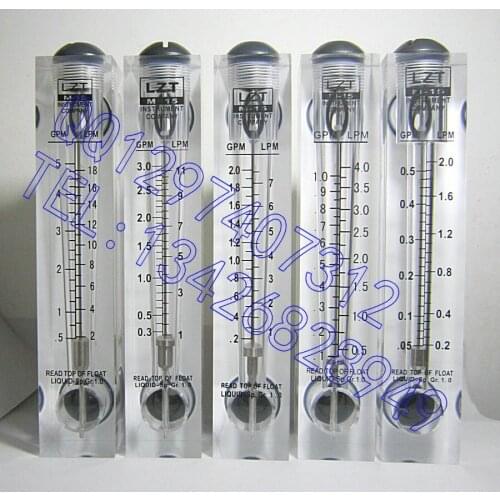 LZT-15 panel liquid flow meter 0.5-5GPM 2-18LPM