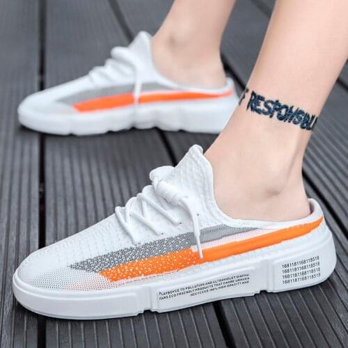 Mens Summer Shoes Wearproof Antiskid Slippers Casual Breathable Sneakers Outdoor Sport Half Flip Flops