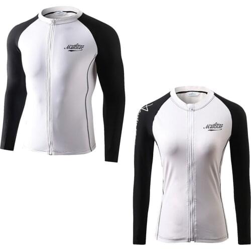 New Mens And Womens Sunscreen Surfing Jacket Zipper Sunscreen Outdoor Water Sports Quick-Drying Swimming Diving Surfing Suit