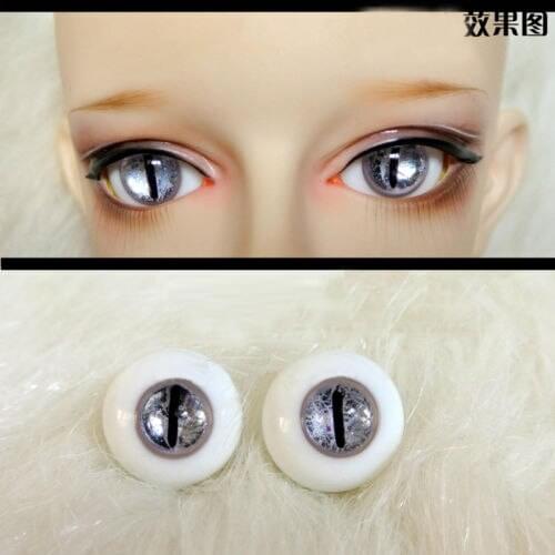 New 14mm 16mm 18mm Grey White Shine Eyeballs For BJD AOD DOD Doll Dollfie Glass Eyes Outfit