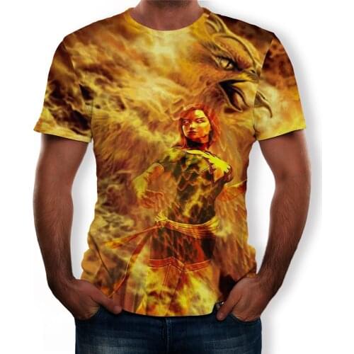 2021 summer new fashion charm beautiful girl 3D printing pattern for men and men suitable for casual T-shirt clothing