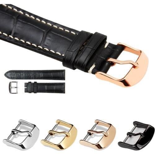 10 12 14 16 18 20 22mm Stainless Steel Watch Band Buckle Unisex Metal Watchband Strap Buckles Watch Strap Clasp Accessories