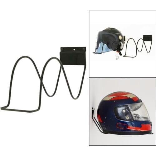 Deluxe Motorcycle Helmet Holder, Wall Mounted Hook Motorbike Helmet Hanger Rack for Coats, Hats, Caps Hanging, Storage Rack