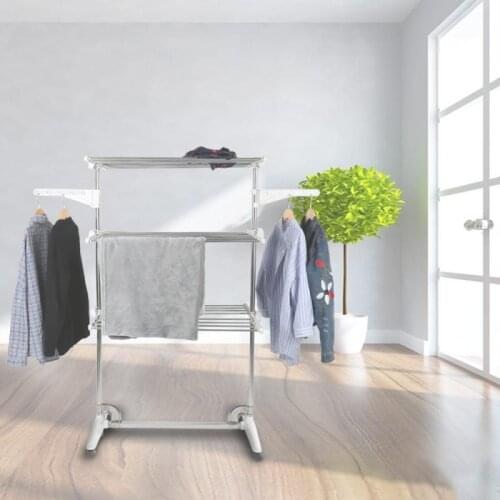 3/4 Layers Foldable Save Space Clothes Hanger Stand Multi-function Clothes Dryer Vertical Floor Standing 3/4 Storey Linen Dryer