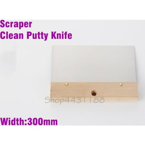 300mm Wooden+ Stainless steel Scrapper Blades Putty Filler Plaster Drywall Decorate Flexible Tapping Putty Cleaning Tools