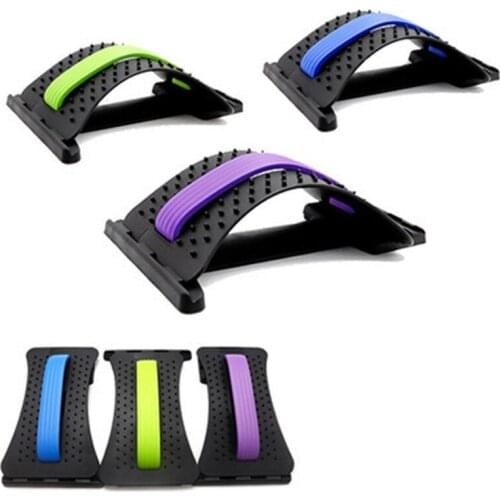 1pc Back Stretch Equipment Massager Massageador Magic Stretcher Fitness Lumbar Support Relaxation Spine Pain Relief