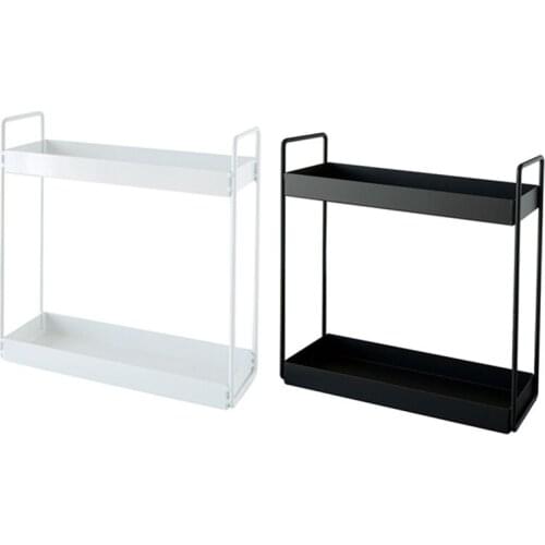 2-Tier Bathroom Countertop Storage Rack, Cosmetic Storage Rack, Kitchen Spice Rack, Vertical Shelf