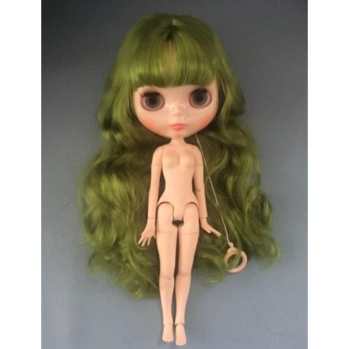 2019 high quality green hair blyth joint doll color hair toy