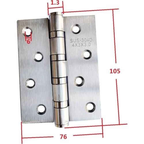 20Pcs 4*3*3 Inch Stainless Steel Mute Flat Hinge Loose-leaf Cabinet Doors Windows Hinge
