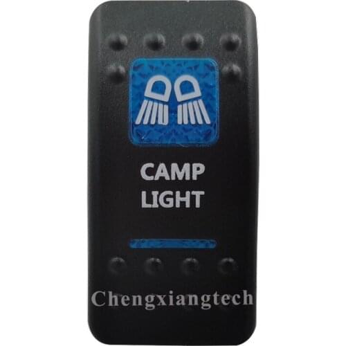 Printed Blue Rocker Switch Cap - Camp Light - for Carling Arb Car Boat Rocker Switch 12v 24v, Cover Only !!! No Switch Base